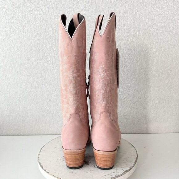Lane Gallatin Womens Cowboy Boots 10 Pink Cowgirl Western Mid Calf Pointed Toe - Picture 3 of 11